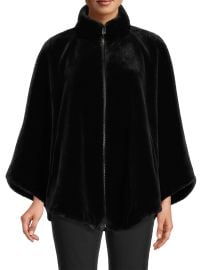 Shop Donna Karan New York Faux Fur Zip Poncho at Saks Fifth Avenue